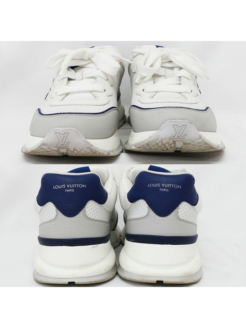 Louis Vuitton Classic Sneakers 1 Ahsv3 Marine Blue White Gray - Picture 4 of 10